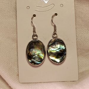 Abalone Earrings New Old Stock